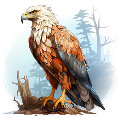 Watercolor Eagle vector, clipart Illustration, Generative Ai