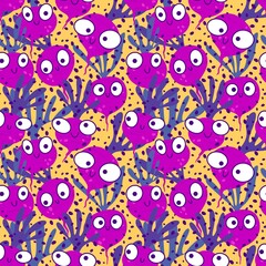 Cartoon summer vegetable print seamless radish pattern for fabrics and linens