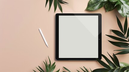 Blank mockup of a tablet with an ereader feature perfect for bookworms. .