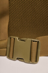 zipper Close-up of backpack . Traveler