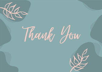abstract floral thank you greeting card 