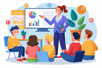 Teaching a financial literacy workshop