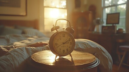 Vintage Morning: Embracing the Charm of Waking Up - obrazy, fototapety, plakaty