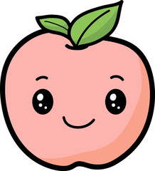 귀여운 복숭아 일러스트