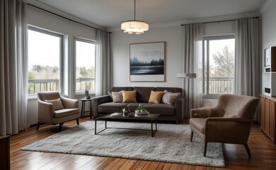 Fototapeta premium modern luxury living room interior design