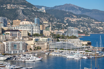 Panoramic view of city of Monte Carlo, Monaco