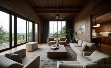 Naklejka premium modern luxury living room interior design