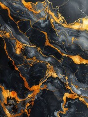 black marble with gold details and texture
