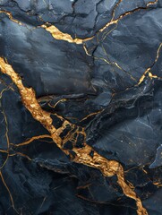 black marble with gold details and texture
