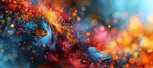 Vibrant Music Streaming Banner: Colorful Visuals for Your Playlist Promotion and Streaming Services