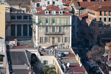 Panoramic view of city of Nice, France