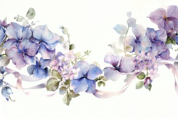 Colorful flowers painted on a plain white backdrop, perfect for various design projects