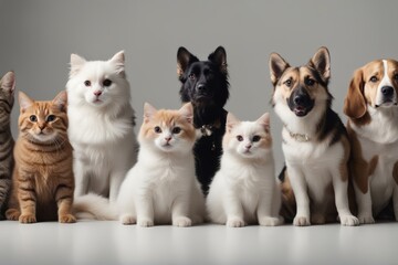 'cats group dog cat background white dogs kitten food reverie friends fun tiny view tail brown animal life fur friendship labrador breed felino balanced diet love cute muse small stem youth tasty pug' - Powered by Adobe