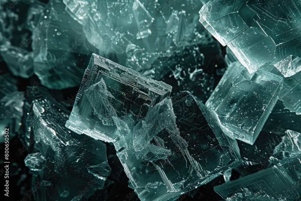 Poster a bunch of ice cubes stacked on top of each other. perfect for summer beverage concepts