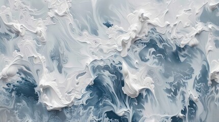 Obraz premium background with texture of oil painting of expressive abstract waves