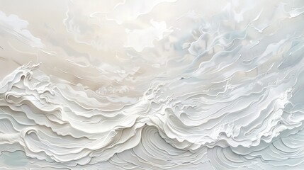 background with texture of oil painting of expressive abstract waves
