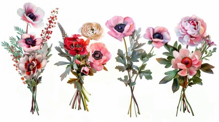 Colorful flowers arranged on a table, suitable for various occasions