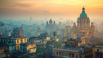 Kolkata skyline, India, cultural center
