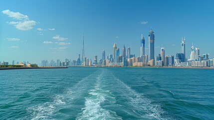 Kuwait City skyline, Kuwait, modern architecture along the Persian Gulf