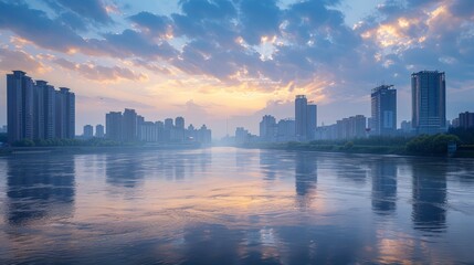 Lanzhou skyline, China, city along the Yellow River