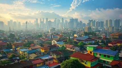 Manila skyline, cultural diversity, Philippines