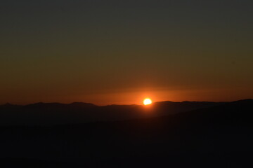 Sunrise over the mountain