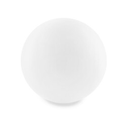 One ping pong ball isolated on white. Sport equipment