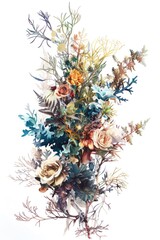 A beautiful bouquet of flowers displayed on a table. Ideal for interior design concepts
