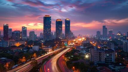 Surabaya skyline, Indonesia, dynamic business center