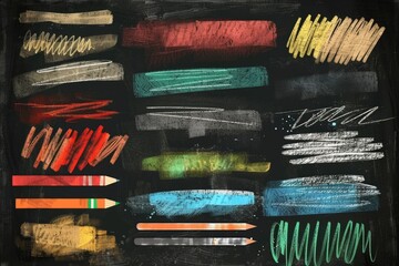 A vibrant painting of various colored pencils. Great for art and education concepts