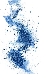 Fototapeta premium a digital representation of pathology made of blue (#4CC8ED) dots. The image has a almost white background (#eee) --ar 9:16 Job ID: aff57268-61ec-4811-b6f1-1ee3c6b69eb2