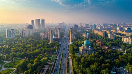 Tashkent skyline, modernizing city, Uzbekistan