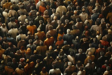 Obraz premium A crowded gathering of diverse individuals. Suitable for business and social event concepts