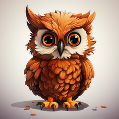 Watercolor Owl vector, clipart Illustration, Generative Ai