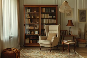 A simple and inviting living room setup. Perfect for home decor websites or interior design blogs