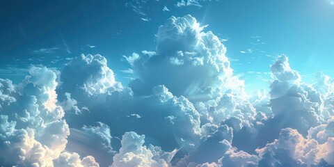 background of a blue sky with soft clouds and nice light