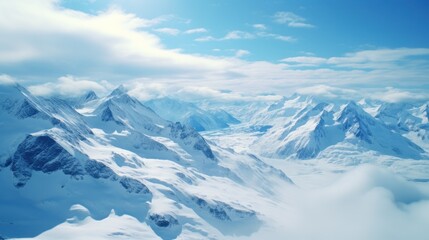 Majestic Snowy Mountain Landscape