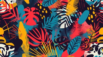 bold and colorful abstract patterns wallpaper with organic and fluid shapes