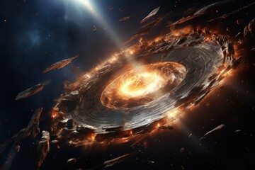 Cosmic Explosion in Deep Space