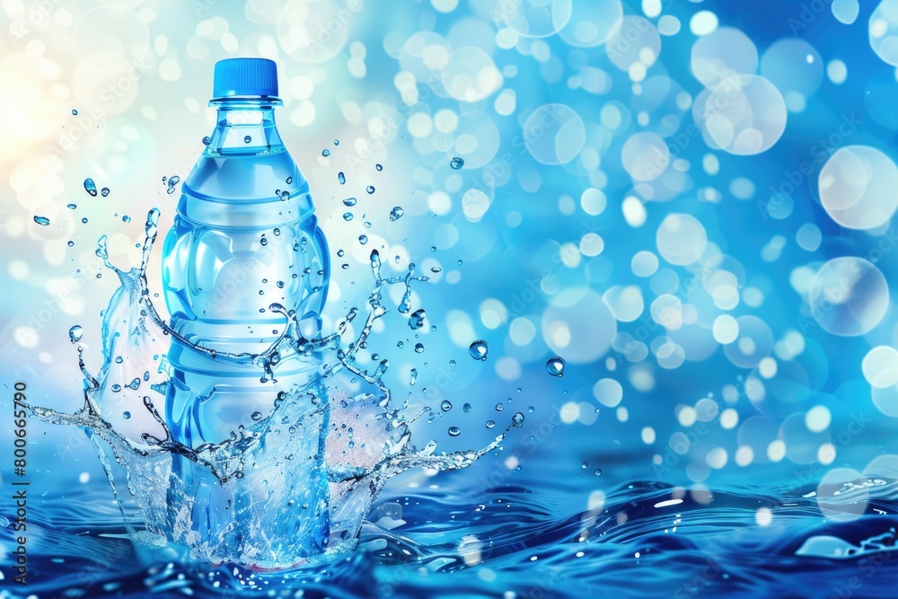 Poster A refreshing splash of water on the surface. Suitable for various projects