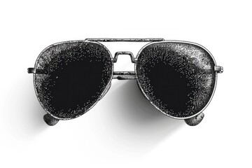 A pair of sunglasses on a white background. Perfect for summer and fashion concepts - Powered by Adobe