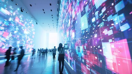 image of a digital world of opportunities in a white background