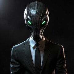 Mysterious Alien Businessman in Suit