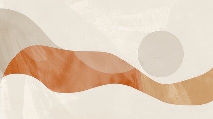 modern and abstract background with fluid lines and beige tones and vintage look