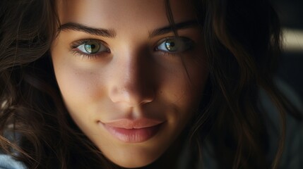 Fototapeta premium Captivating gaze of a young woman