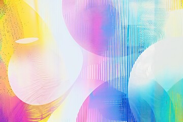 Obraz premium rainbow colored geometric gradients with white shapes in various colors and textures