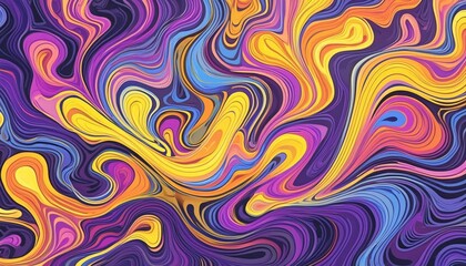 Liquid paint psychedelic swirls. Trippy abstract acrylic background