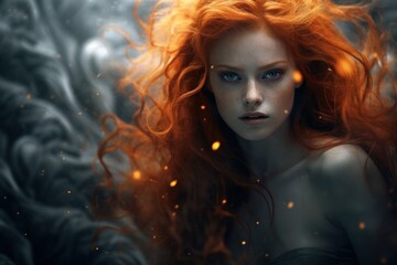 Enchanting Redhead with Fiery Locks