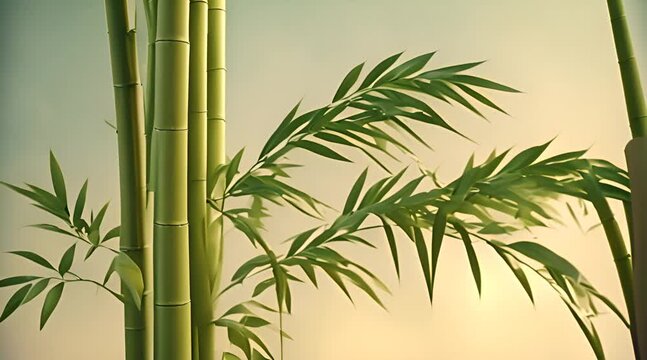 bamboo and leaves footage