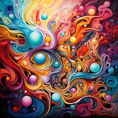 Vibrant Abstract Swirls and Shapes